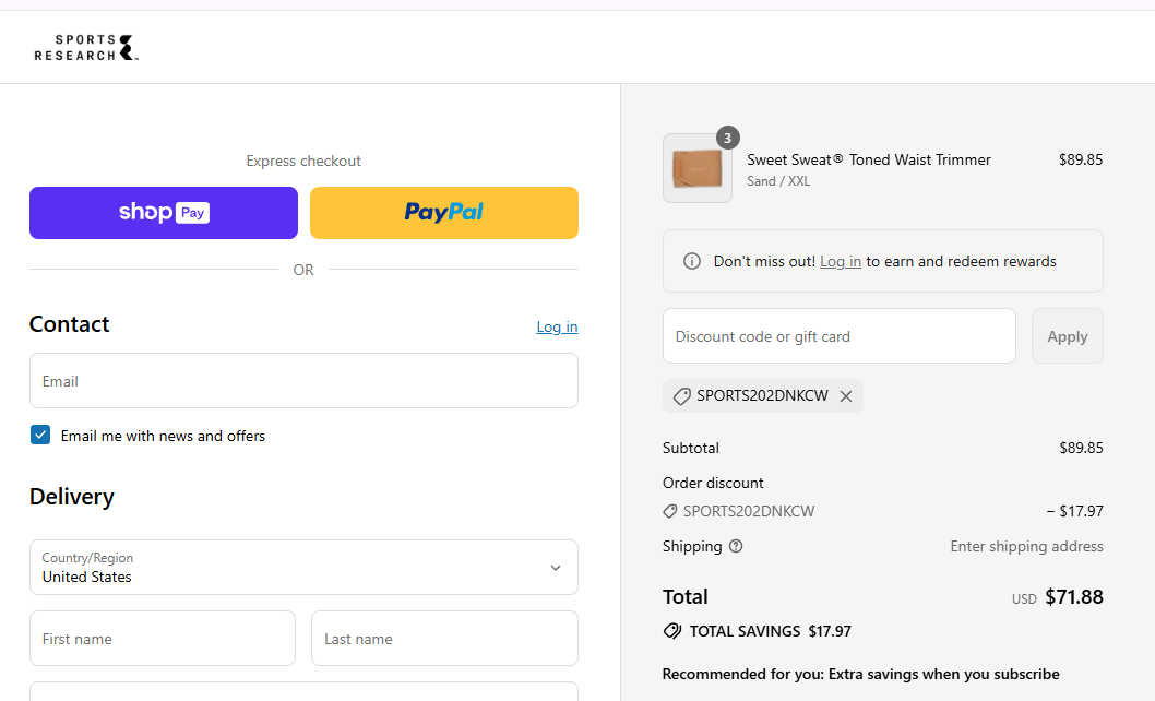 Coupon proof SPORTS202DNKCW