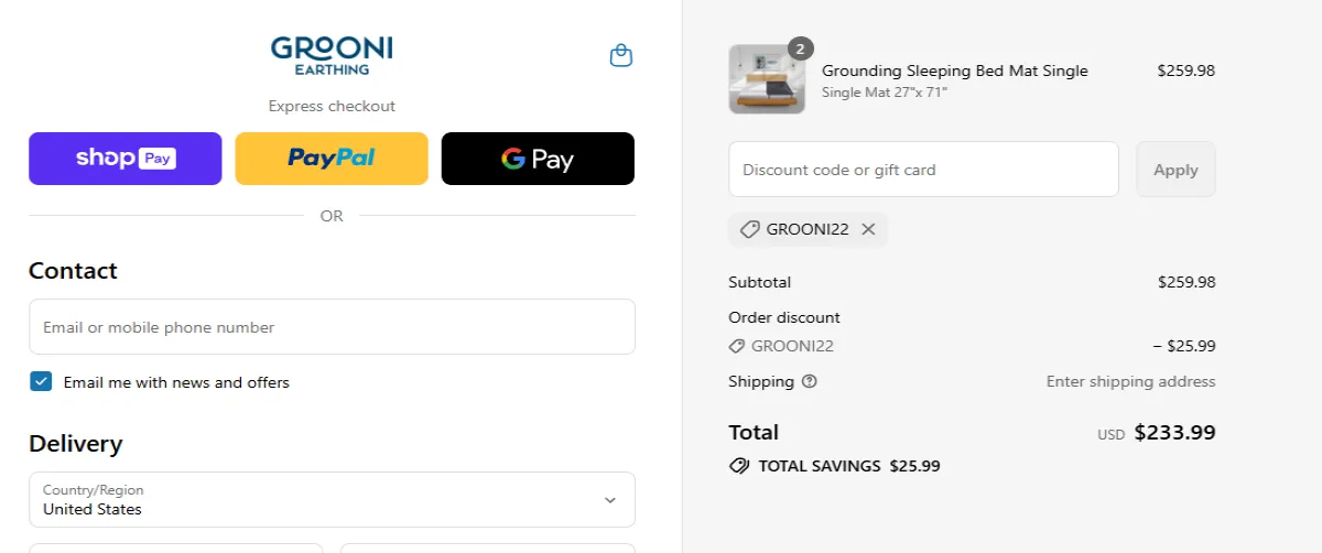 Coupon proof GROONI22