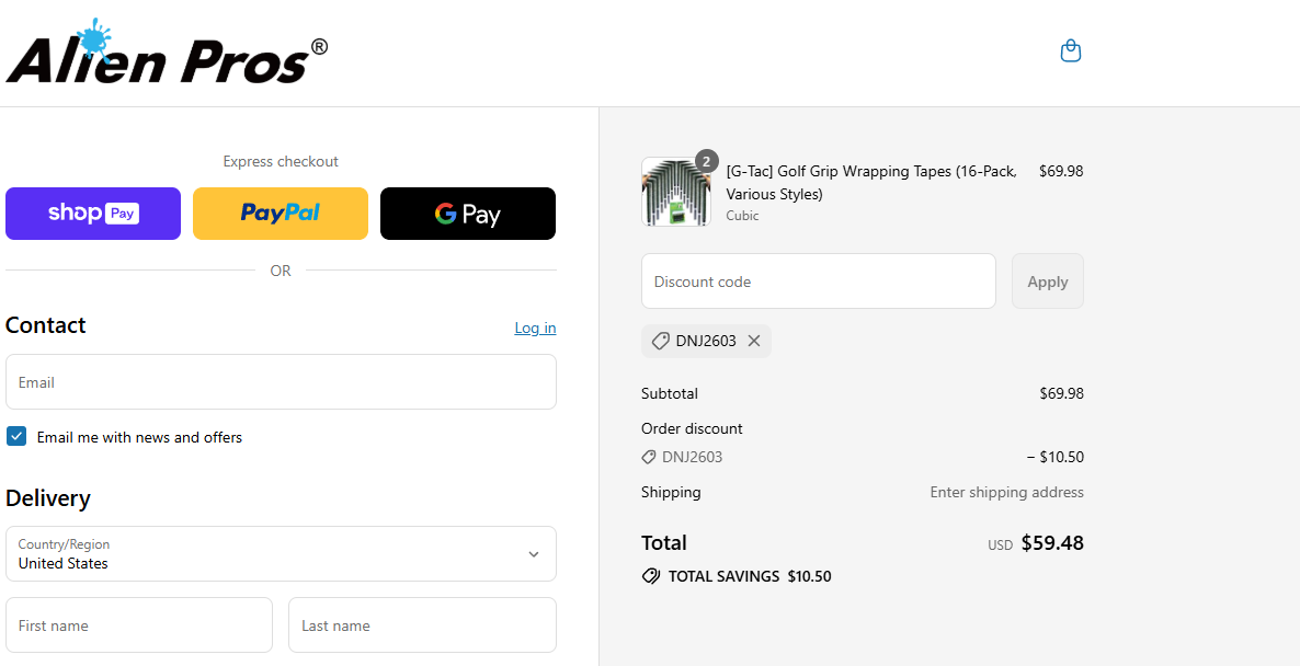 Coupon proof DNJ2603