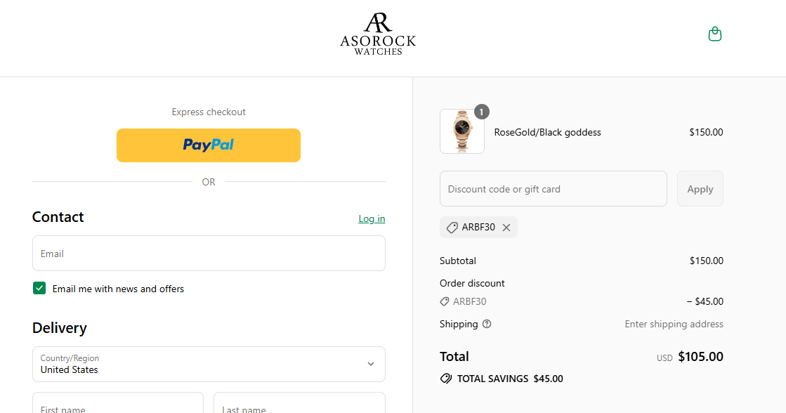 Coupon proof ARBF30