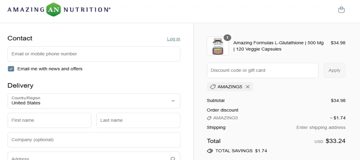 Coupon proof AMAZING5