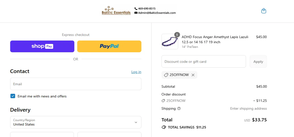 Coupon proof 25OFFNOW