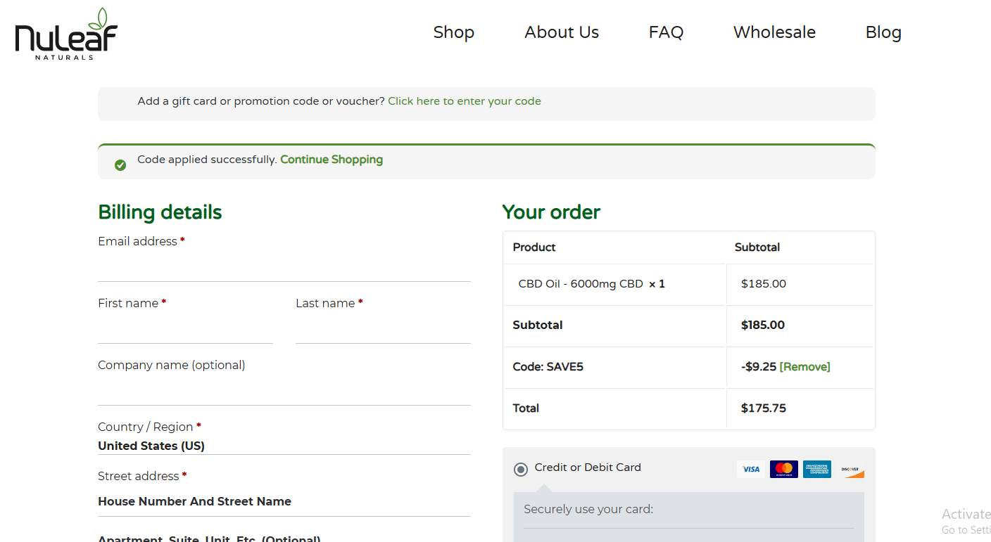 Coupon proof SAVE5