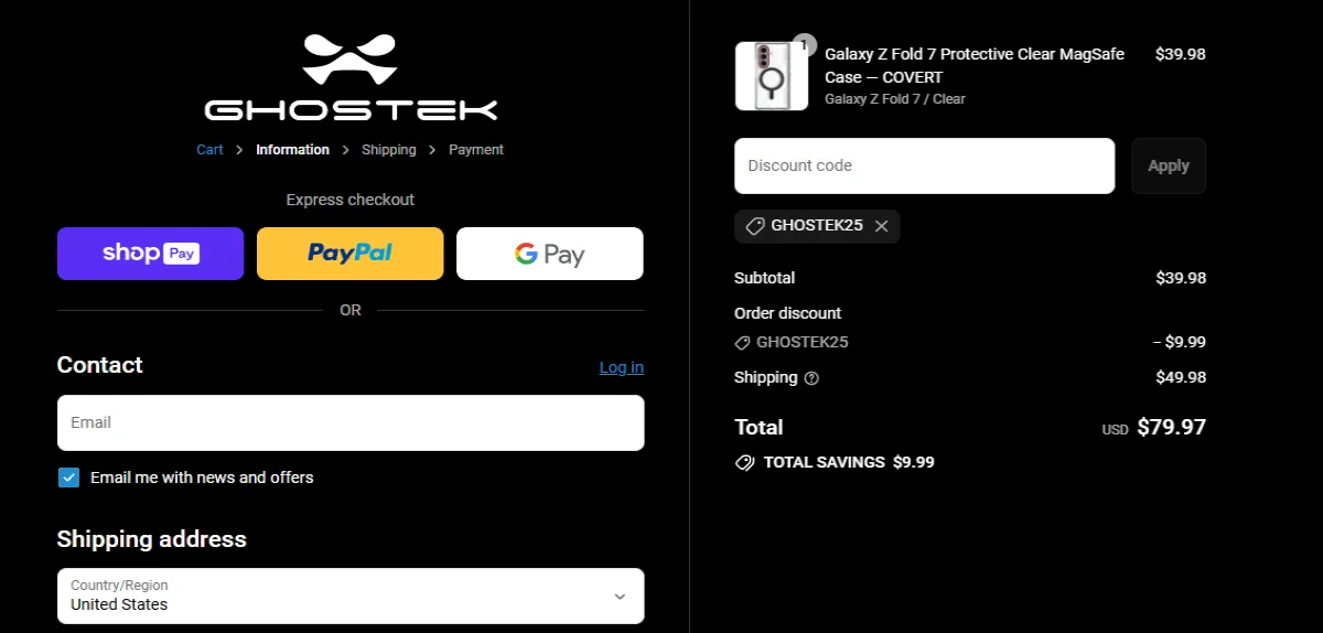 Coupon proof GHOSTEK25