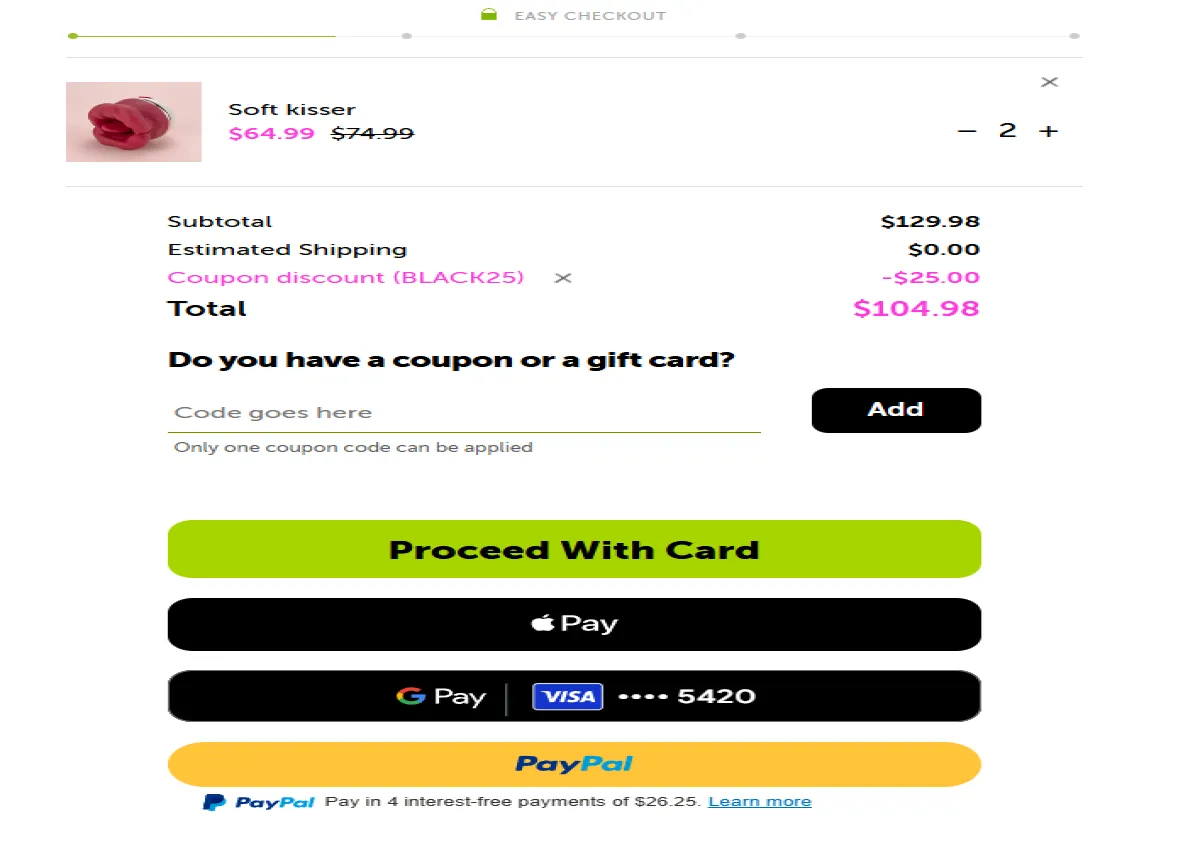 Coupon proof BLACK25