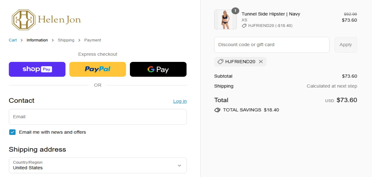 Coupon proof HJFRIEND20