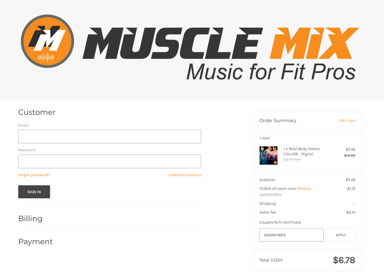 Coupon proof JASONVIBES