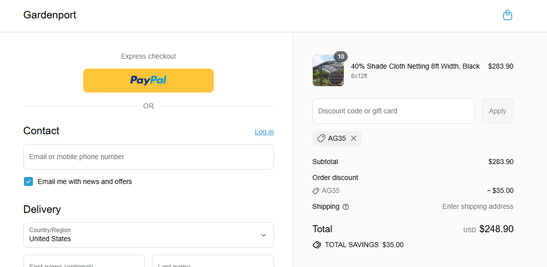 Coupon proof AG35