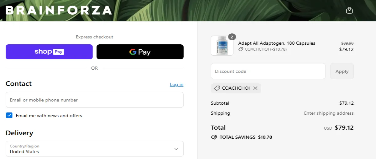 Coupon proof COACHCHOI