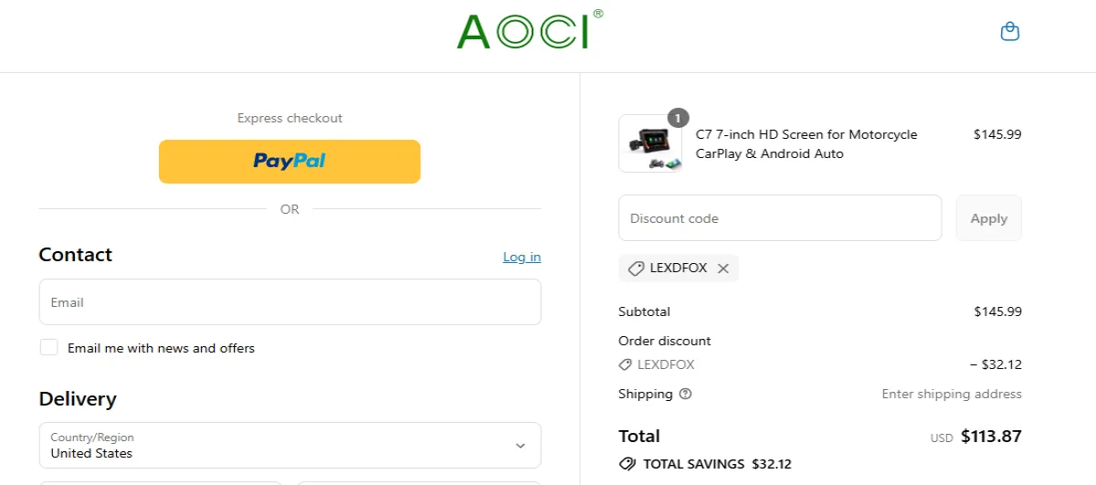 Coupon proof LEXDFOX