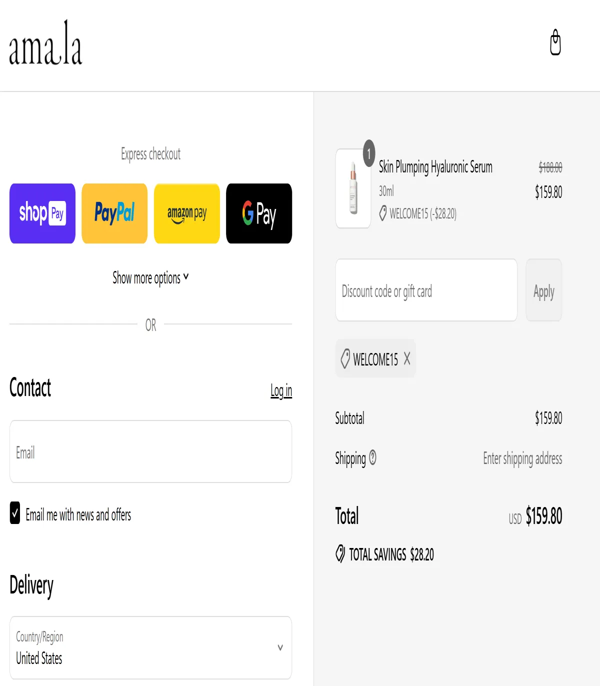 Coupon proof WELCOME15