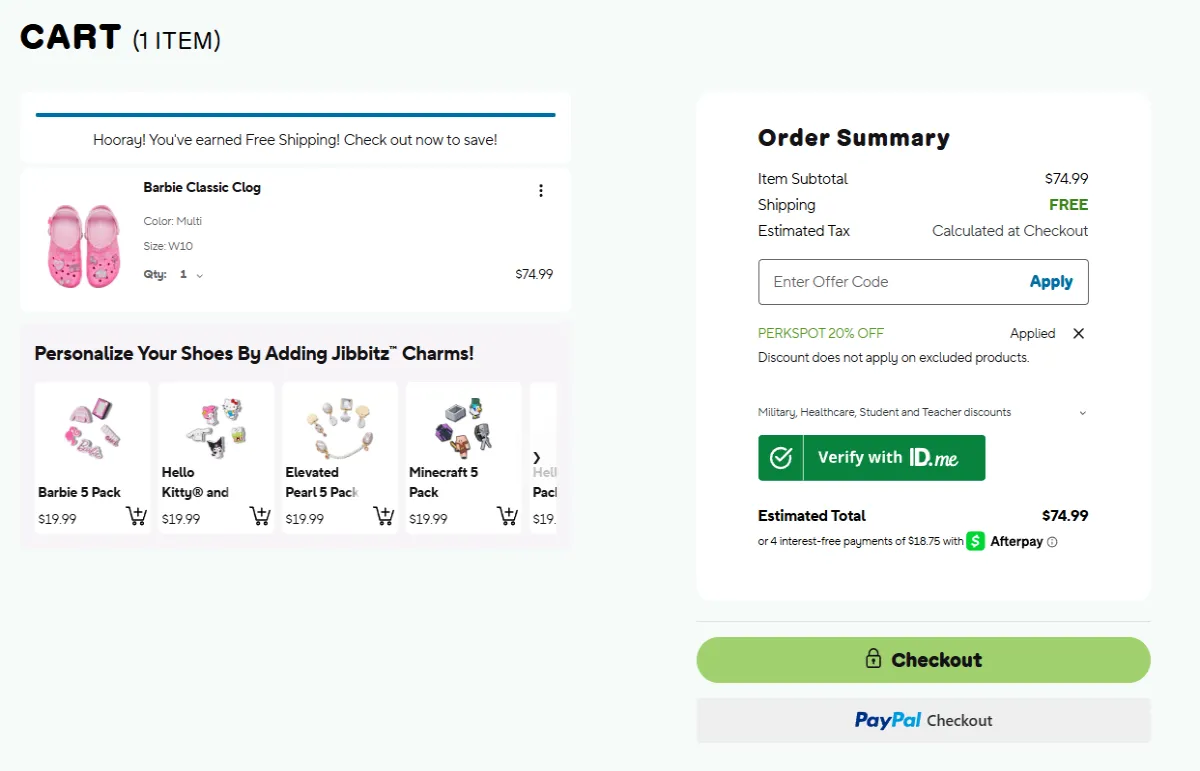 Coupon proof PERKSPOT20