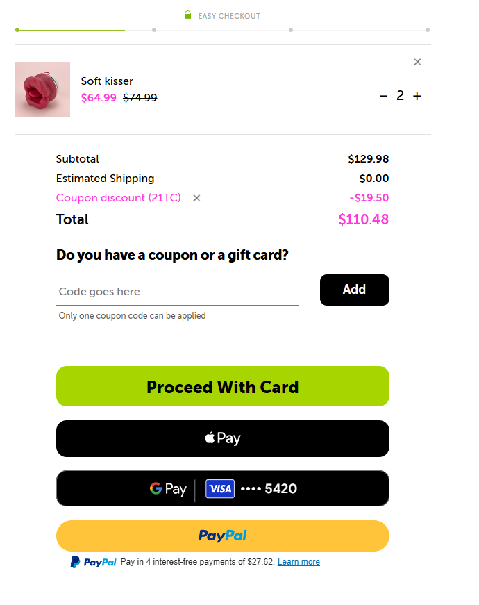 Coupon proof 21TC