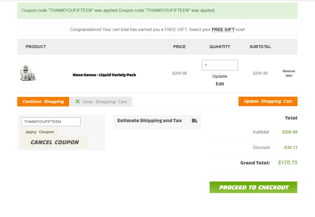 Coupon proof THANKYOUFIFTEEN