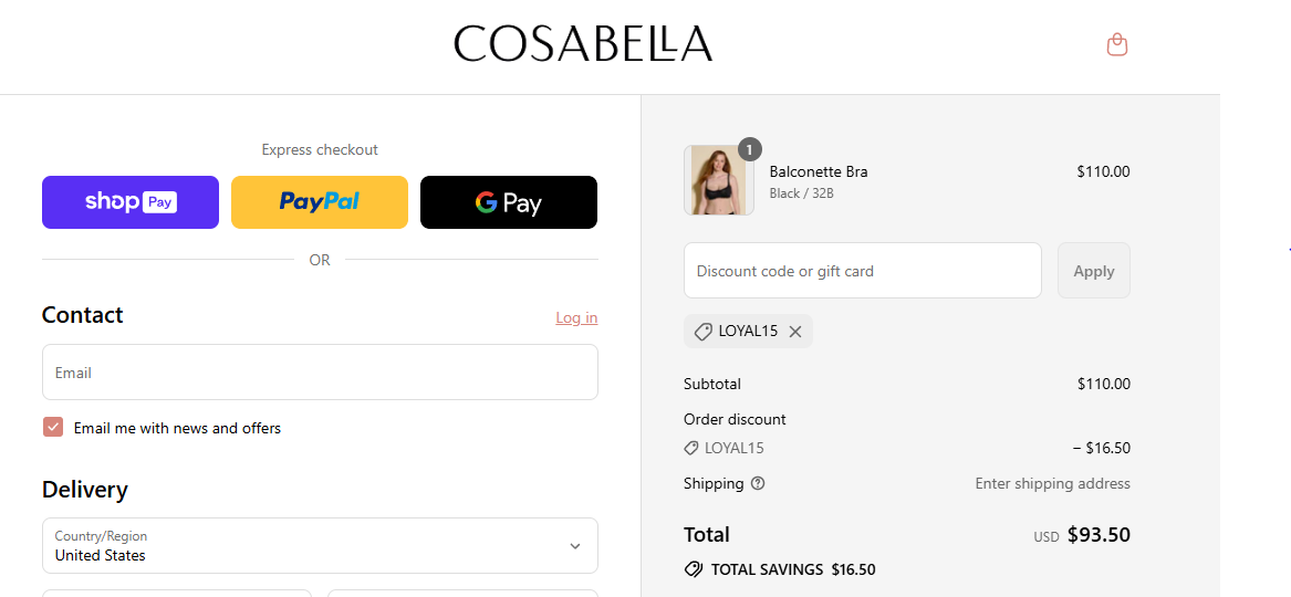 Coupon proof LOYAL15