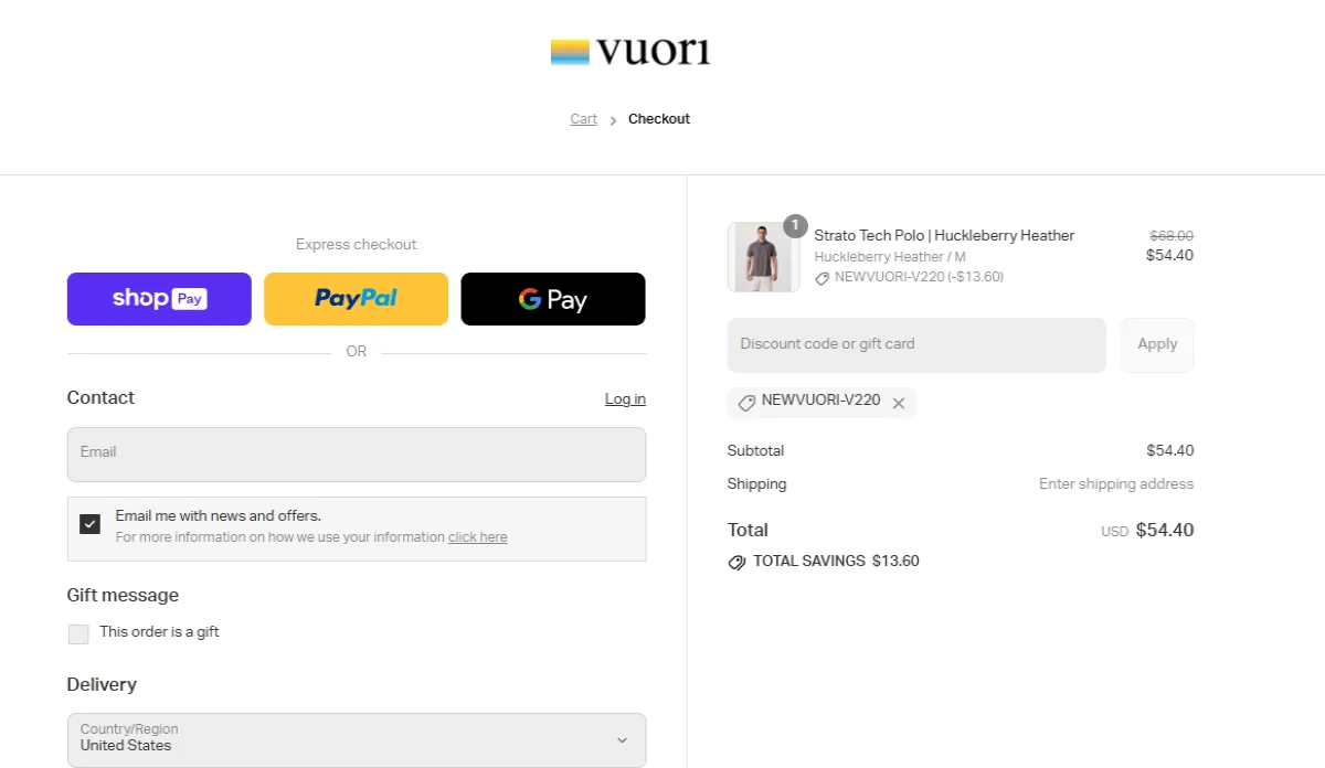 Coupon proof NEWVUORI-V220