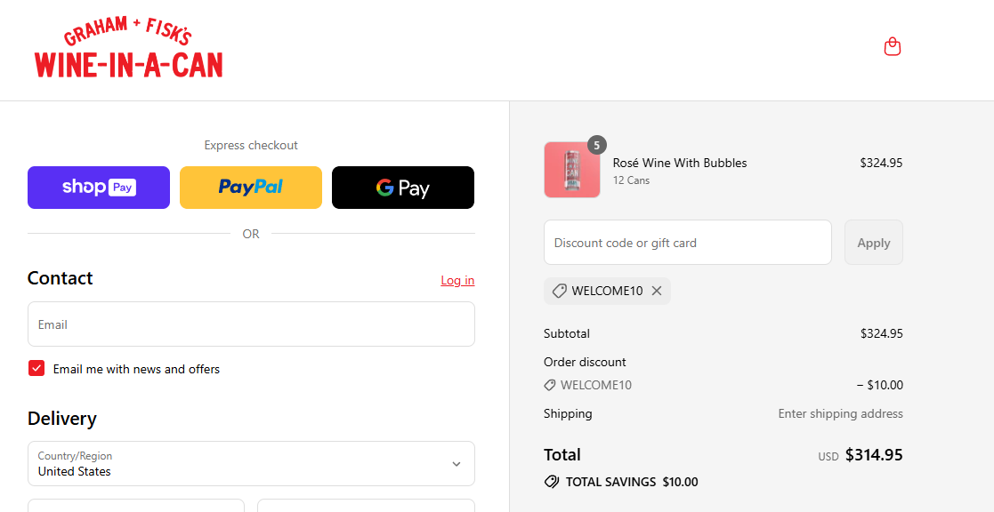 Coupon proof WELCOME10