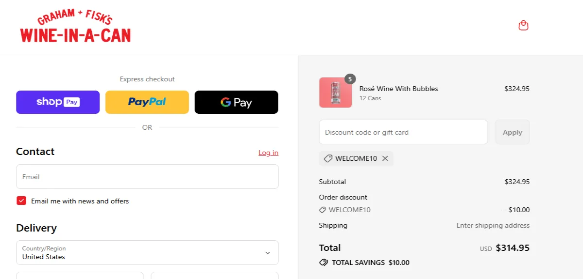 Coupon proof WELCOME10