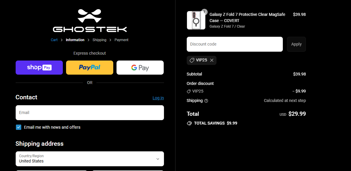 Coupon proof VIP25