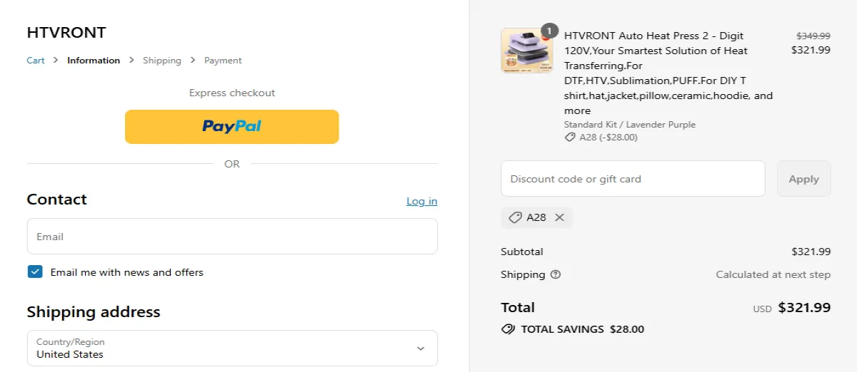 Coupon proof A28