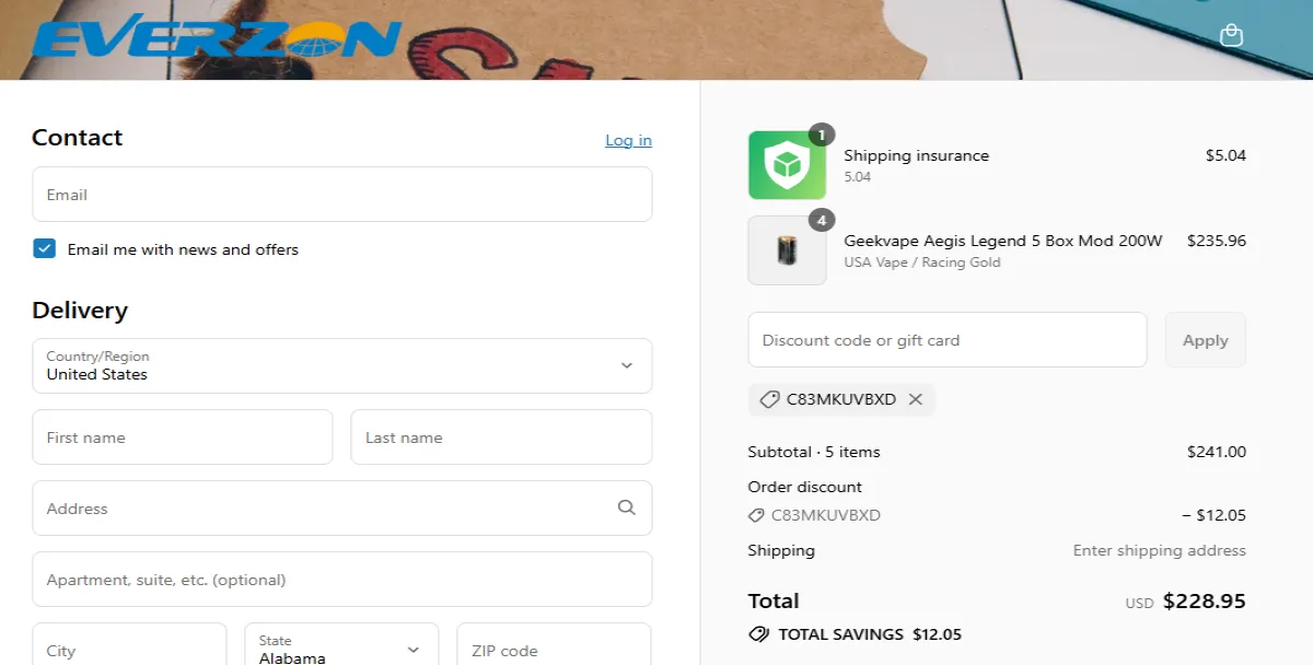 Coupon proof C83MKUVBXD