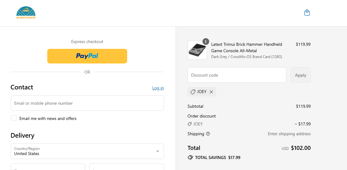 Coupon proof JOEY