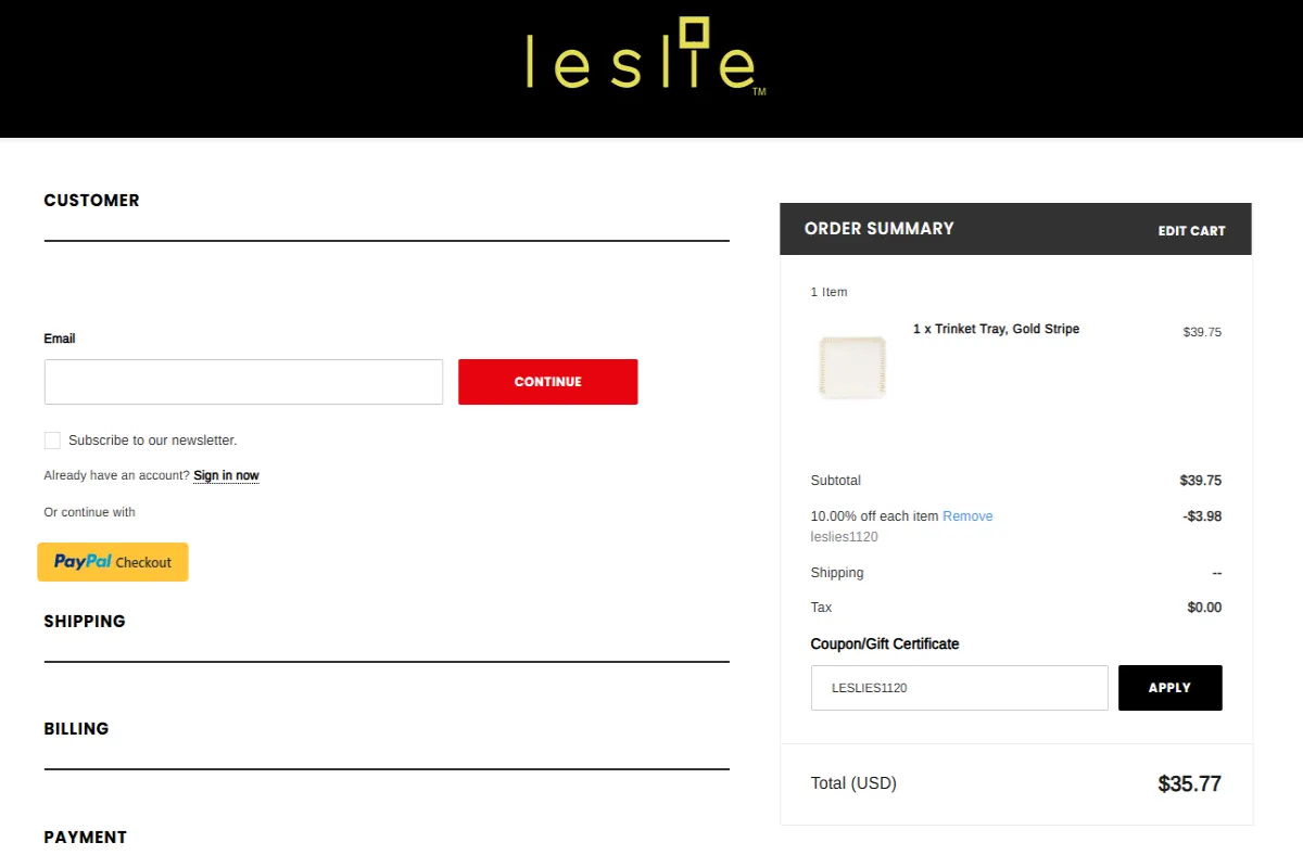 Coupon proof leslies1120