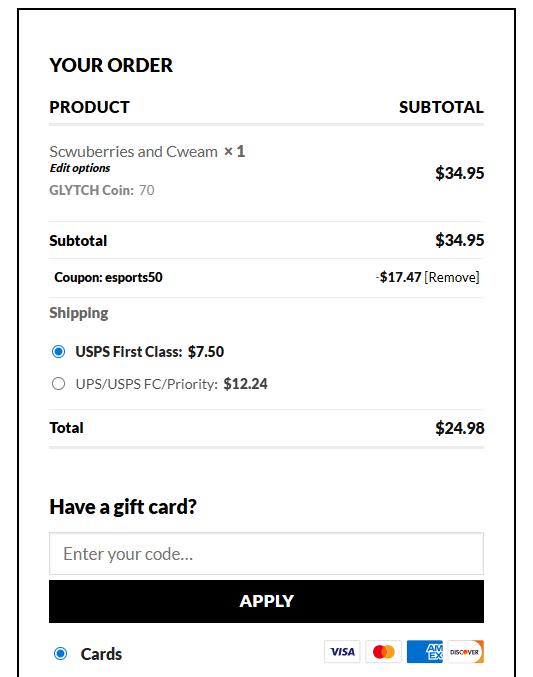 Coupon proof esports50