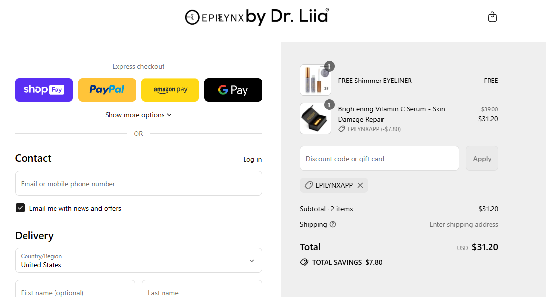 Coupon proof EPILYNXAPP