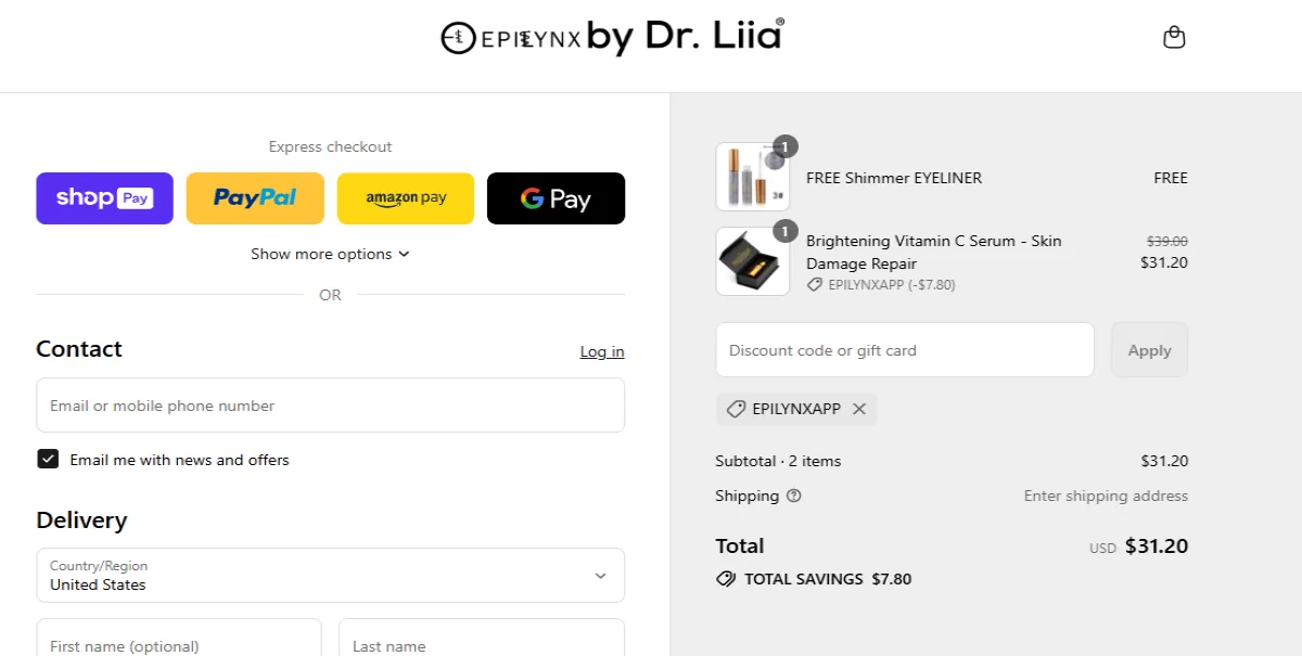 Coupon proof EPILYNXAPP