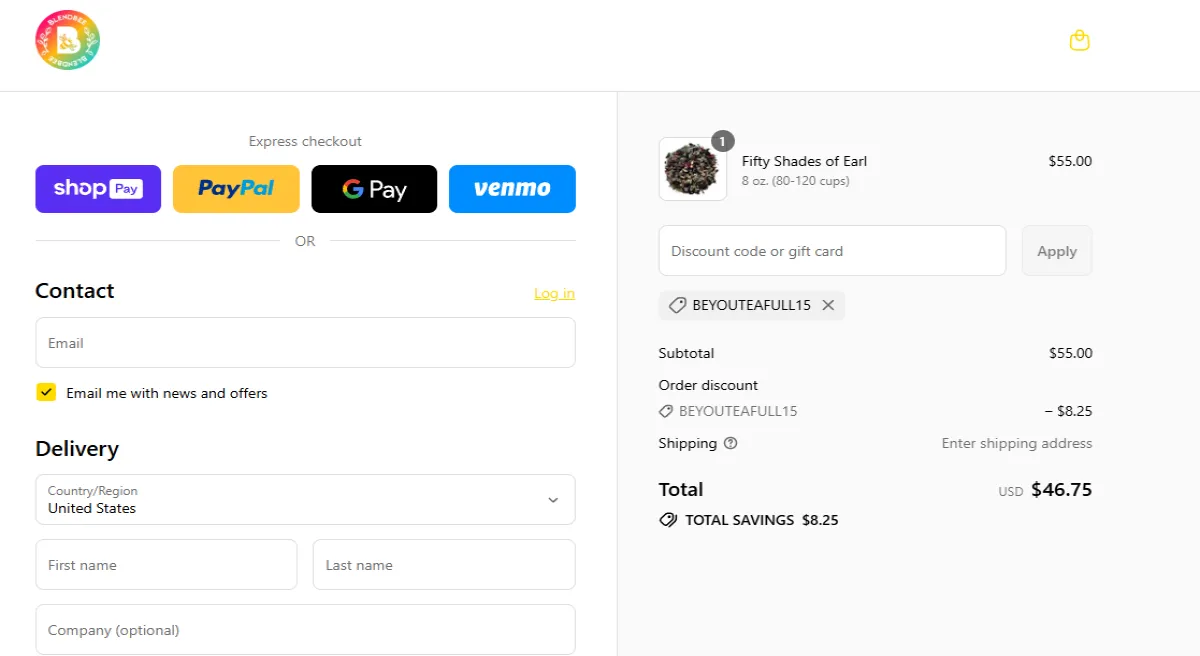 Coupon proof BEYOUTEAFULL15