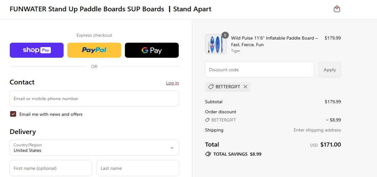 Coupon proof BETTERGIFT