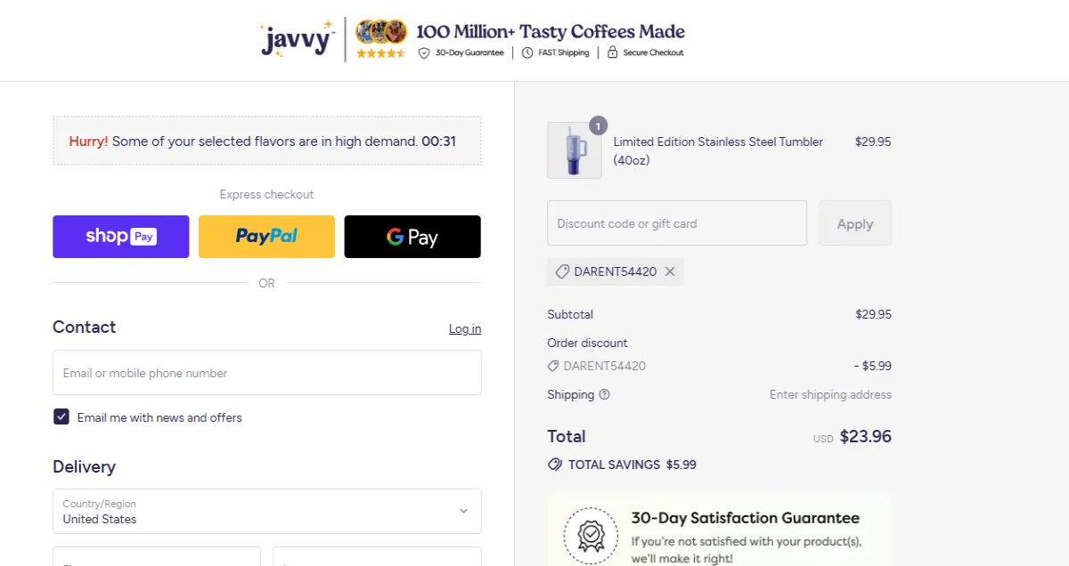 Coupon proof DARENT54420