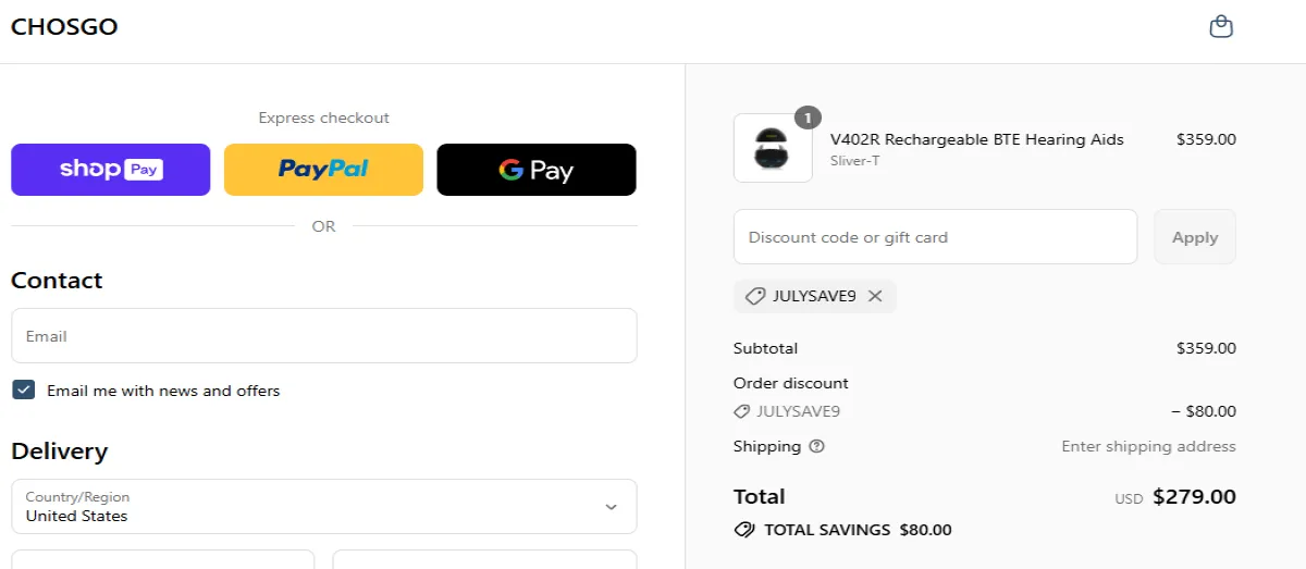 Coupon proof JULYSAVE9