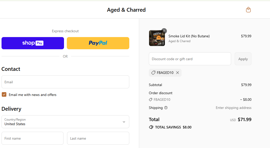 Coupon proof FBAGED10