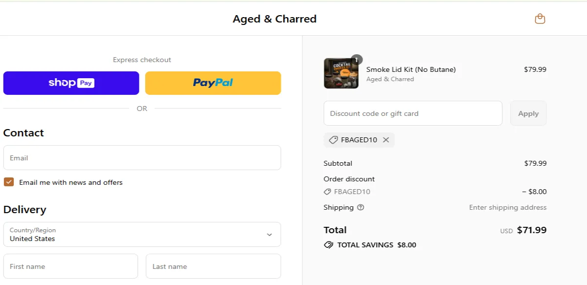 Coupon proof FBAGED10