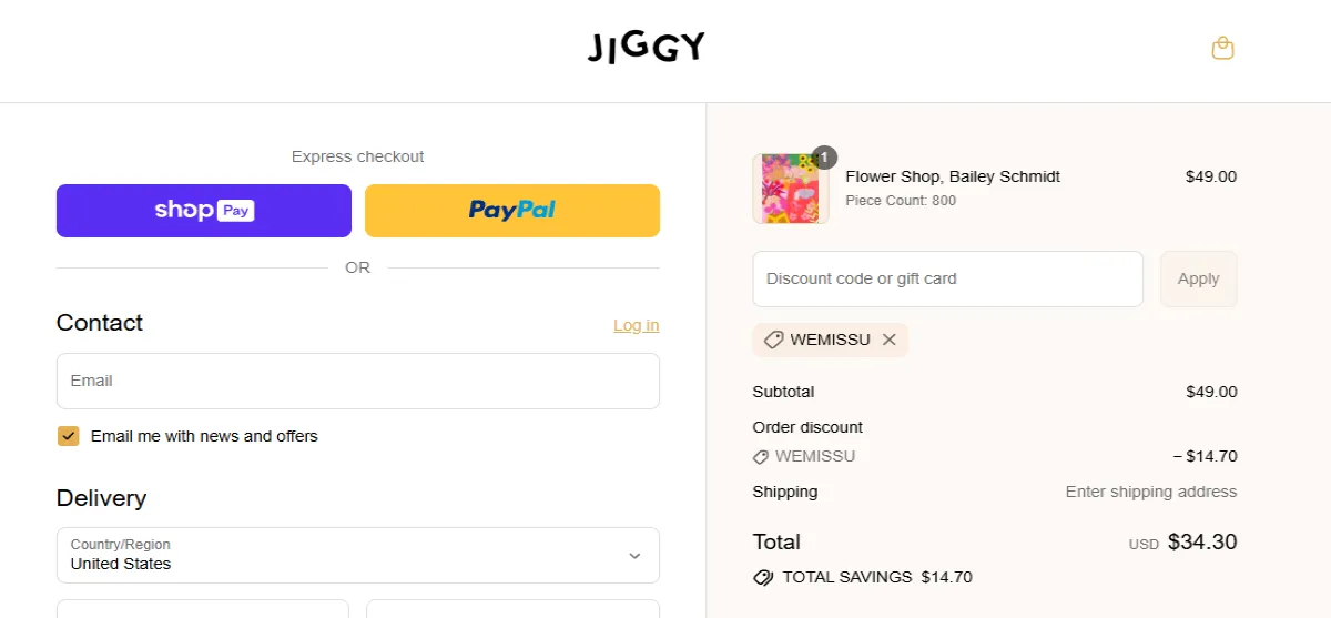 Coupon proof WEMISSU