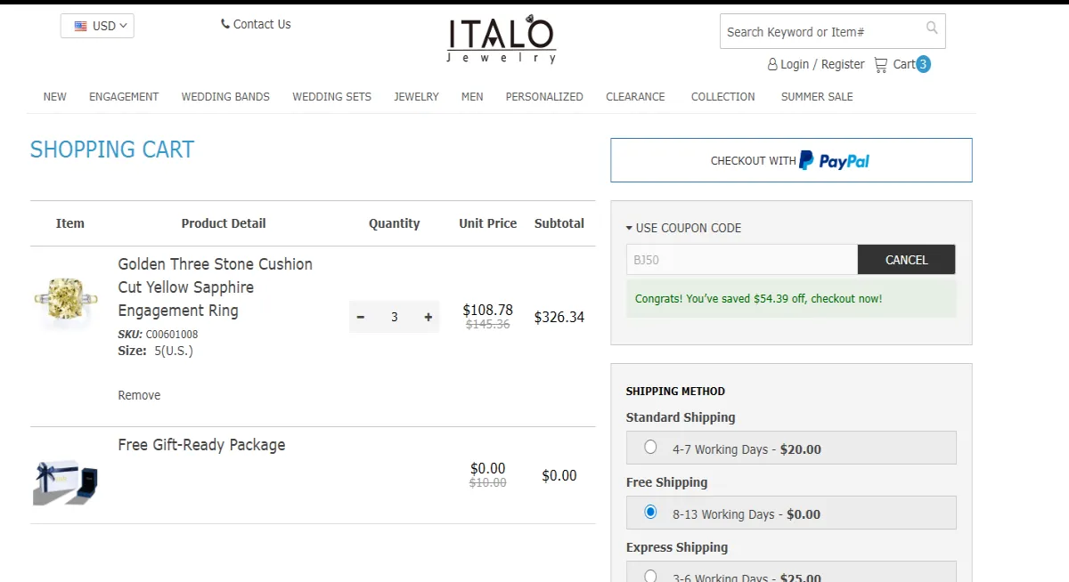 Coupon proof BJ50