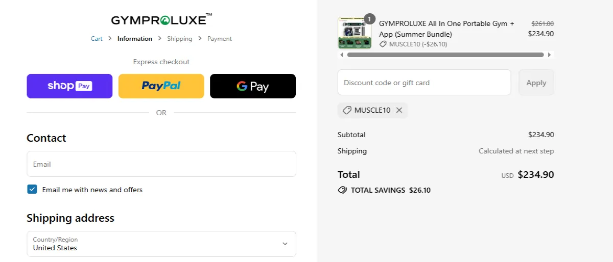 Coupon proof MUSCLE10