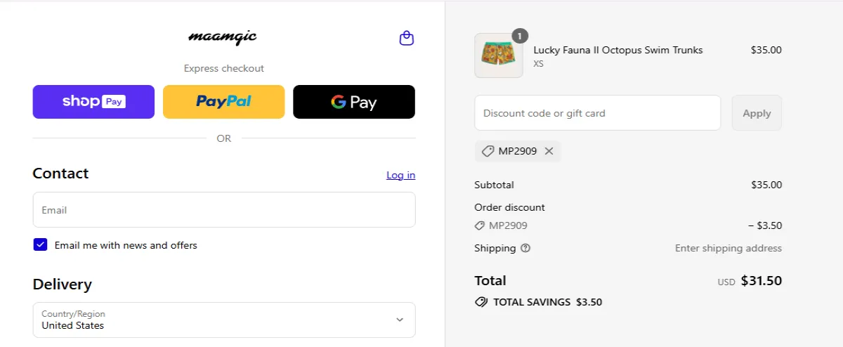 Coupon proof MP2909