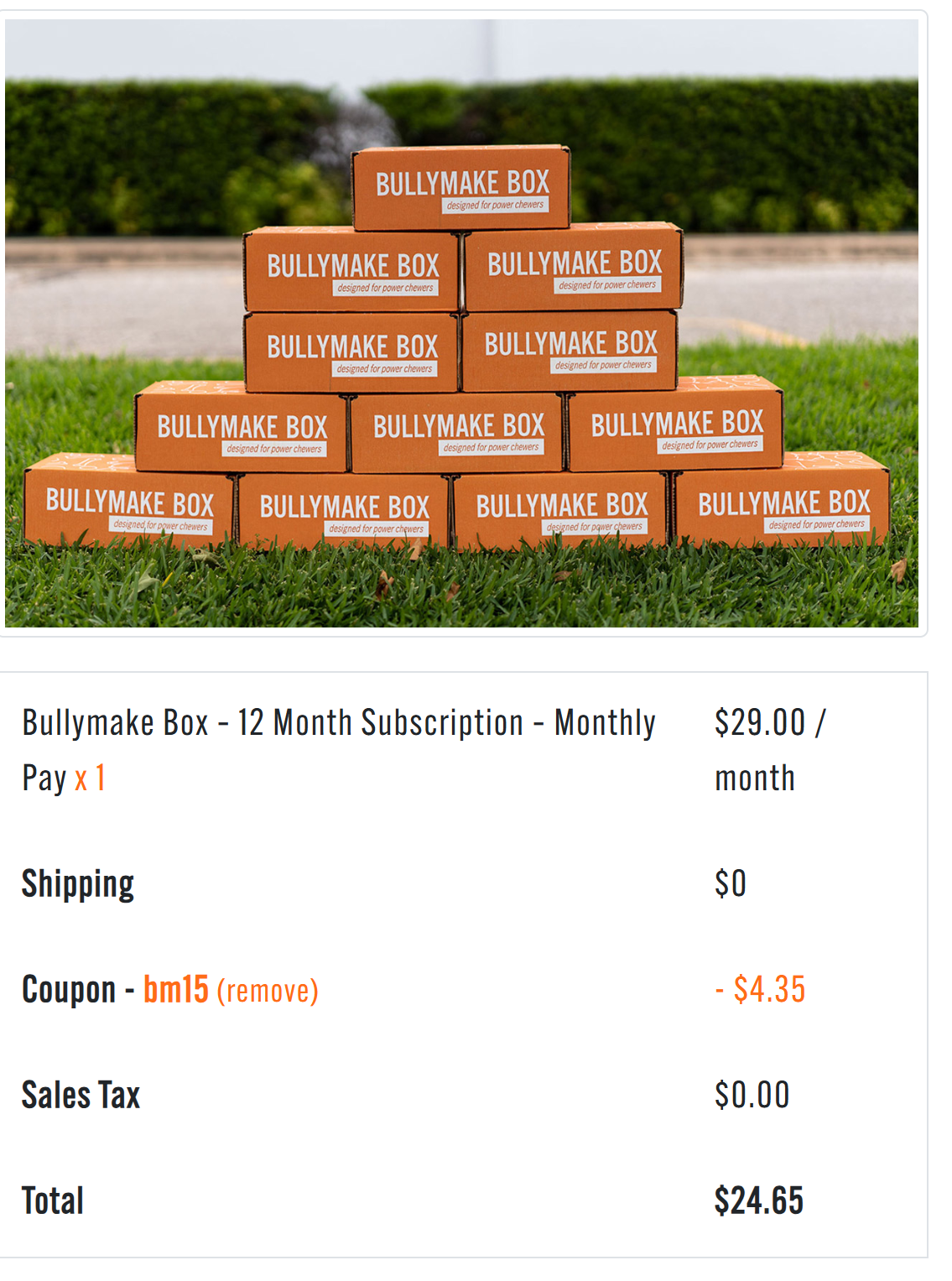 Coupon proof BM15
