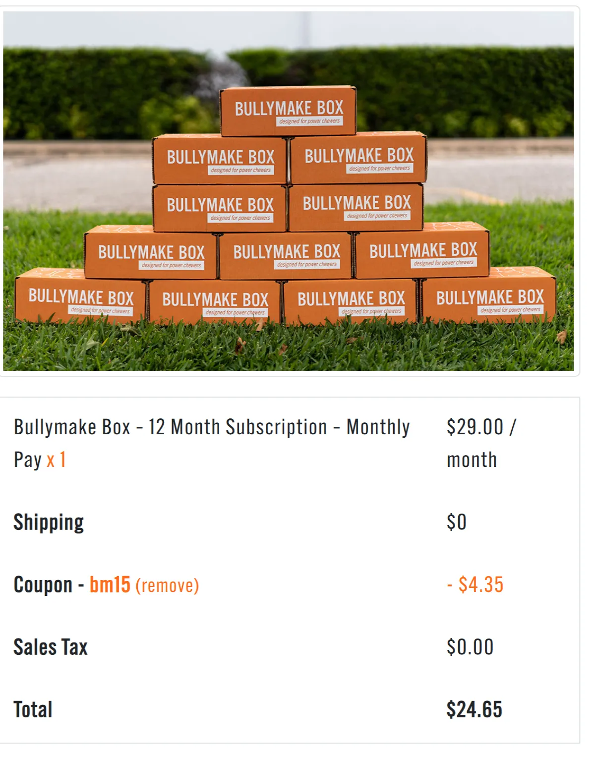 Coupon proof BM15