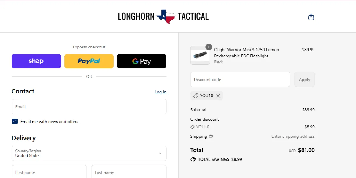 Coupon proof YOU10