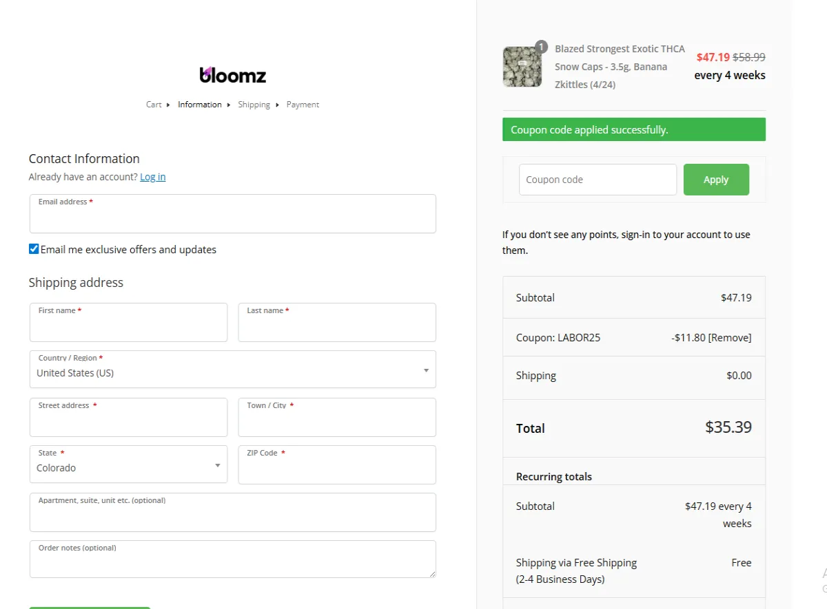 Coupon proof LABOR25