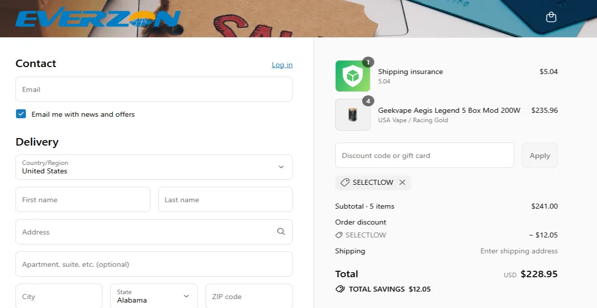 Coupon proof SELECTLOW