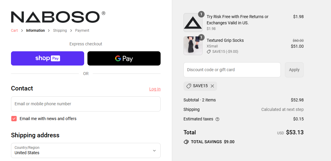 Coupon proof SAVE15
