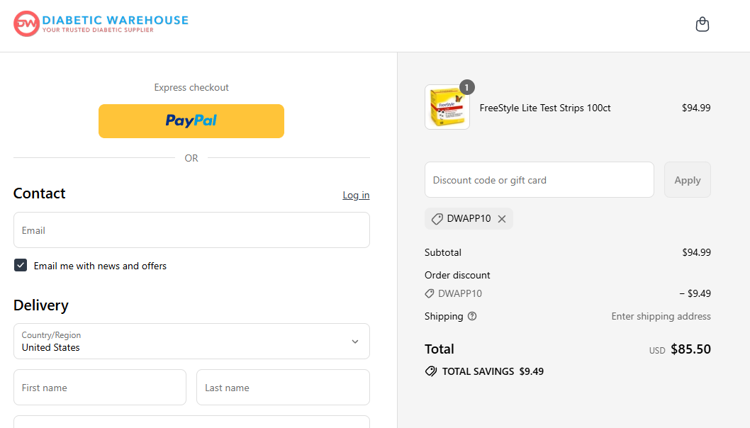 Coupon proof DWAPP10