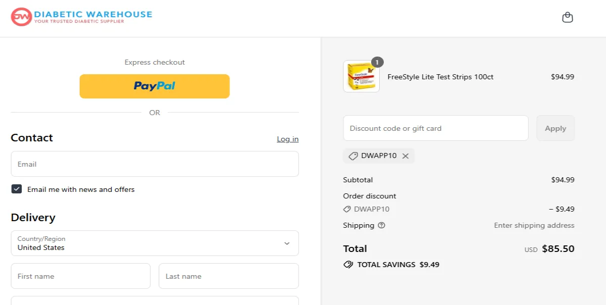 Coupon proof DWAPP10