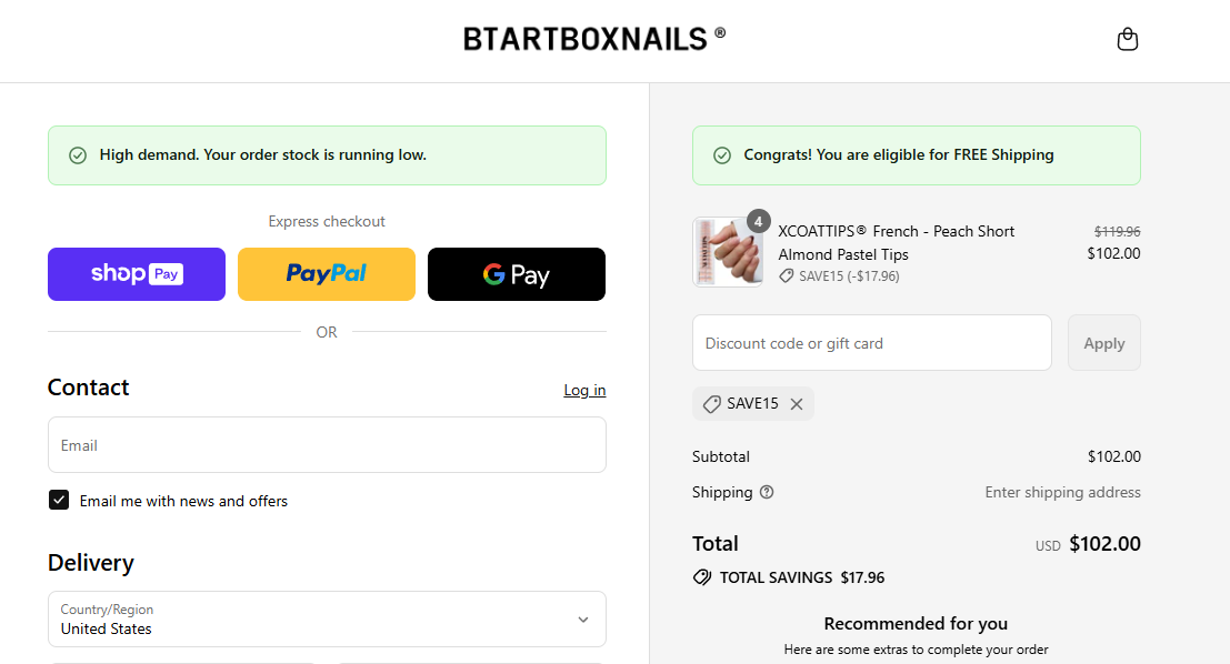 Coupon proof SAVE15