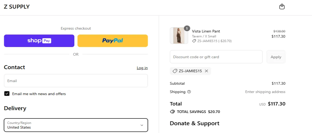 Coupon proof ZS-JAMIES15